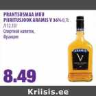 PRANTSUSMAA MUU
PIIRITUSJOOK ARAMIS V 36% 0,7L