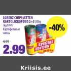 Allahindlus - LORENZ CHIPSLETTEN
KARTULIKRÕPSUD 2=3 300g