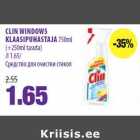 CLIN WINDOWS
KLAASIPUHASTAJA 750ml
(+250ml tasuta)