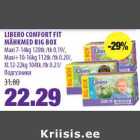 Mähkmed - LIBERO COMFORT FIT
MÄHKMED BIG BOX
Maxi 7-14kg 120tk /tk 0.19/,
Maxi+10-16kg 112tk /tk 0.20/,
XL12-22kg 104tk /tk 0.21/