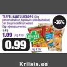 TAFFEL KARTULIKRÕPS 220g
juustumaitselised, hapukoore-sibulamaitselised,
San Diego tomatimaitselised