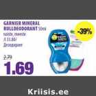 Allahindlus - GARNIER MINERAL
RULLDEODORANT 50ml
naiste, meeste