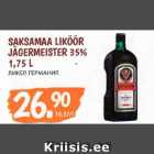 Allahindlus - SAKSAMAA LIKÖÖR
JÄGERMEISTER 35%
1,75 L