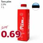 Tere piim
2,5%
1 L