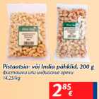 Pistaatsia- või India pähklid, 200 g

