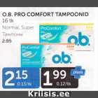o.B. PRO COMFORT TAMPOONID 16 TK