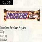 Allahindlus - Šokolaad Snickers 2-pack