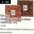 Ritter Sport täispähklišokolaad või mõru šokolaad täispähklitega