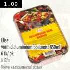 Elise vormid alumiiniumfooliumist