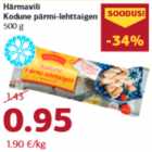 Härmavili
Kodune pärmi-lehttaigen
500 g