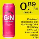 Allahindlus - Eesti muu alkohoolne jook GN Long Drink Cranberry