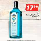 Allahindlus - Gin
 Bombay Sapphire Dry,
40%, 70 cl**