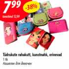 Tüdrukute rahakott, kunstnahk, erinevad
1 tk