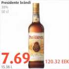 Alkohol - Presidente brändi