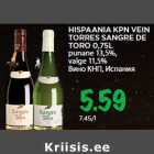 HISPAANIA KPN VEIN
TORRES SANGRE DE
TORO 0,75L