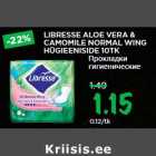 LIBRESSE ALOE VERA &
CAMOMILE NORMAL WING
HÜGIEENISIDE 10TK