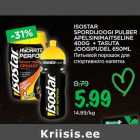 Allahindlus - ISOSTAR
SPORDIJOOGI PULBER
APELSINIMAITSELINE
400G + TASUTA
JOOGIPUDEL 650ML