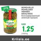 Allahindlus - BONDUELLE
ROHELISED
HERNED
660G/465G