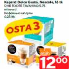 Kapslid Dolce Gusto, Nescafe, 16 tk


