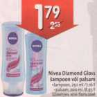 Allahindlus - Nivea Diamond Gloss šampoon või palsam
