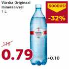 Värska Originaal
mineraalvesi
1 L