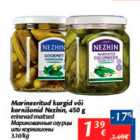 Marineeritud kurgid või kornišonid Nezhin, 450 g