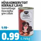 HÜVA KONSERVTOIT KOERALE 1,25 KG