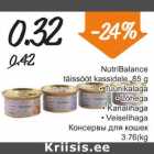 Allahindlus - NutriBalance täissööt kassidele, 85 g