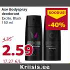 Allahindlus - Axe Bodyspray
deodorant