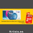 Tualettpaber Deluxe Pure White Zewa, 3-kihiline, 8 rulli**