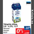Täispiim Alma, 3,8 - 4,2%, 1,5 l