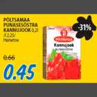 Allahindlus - PÕLTSAMAA PUNASESÕSTRA KANNUJOOK 0,2l