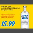 Allahindlus - ROOTSI VIIN ABSOLUT VODKA 40% 1l