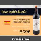 Hispaania KPN vein Lomas del Marques Rioja Gran Reserva