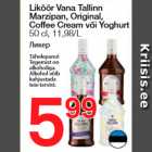 Allahindlus - Liköör Vana Tallin Marzipan, Original, Coffee Cream või Yoghurt 50 cl