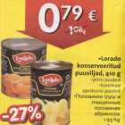 Магазин:Hüper Rimi, Rimi,Скидка:Половинки груш и очищенные половинки абрикосов