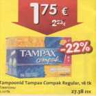 Allahindlus - Tampoonid Tampax Compak Regular