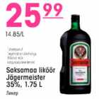 Allahindlus - Saksamaa liköör Jägermeister 35%, 1,75L