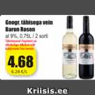 Geogr. tähisega vein Baron Rosen