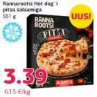 Allahindlus - Rannarootsi Hot dog´i
pitsa salaamiga
551 g