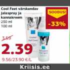 Allahindlus - Cool Feet värskendav
jalaspray ja
kannakreem