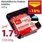 Maks&Moorits Kodune
hakkliha
500 g