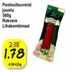 Poolsuitsuvorst juustu Rakvere Lihakombinaat