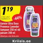 Allahindlus - Garnier Ultra Doux Provence Lavender šampoon 250 ml või palsam 200 ml