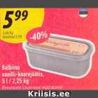 Allahindlus - Balbiino vanilli-koorejäätis 5 l/2,25 kg