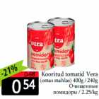 Kooritud tomatid Vera

