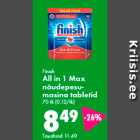 Finish All in 1 Max nõudepesumasina tabletid 70 tk