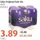 Alkohol - Saku Originaal hele õlu