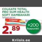 Allahindlus - COLGATE TOTAL
PRO GUM HEALTH
SOFT HAMBAHARI