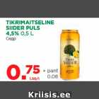 Allahindlus - TIKRIMAITSELINE SIIDER PULS 4,5% 0,5 L 